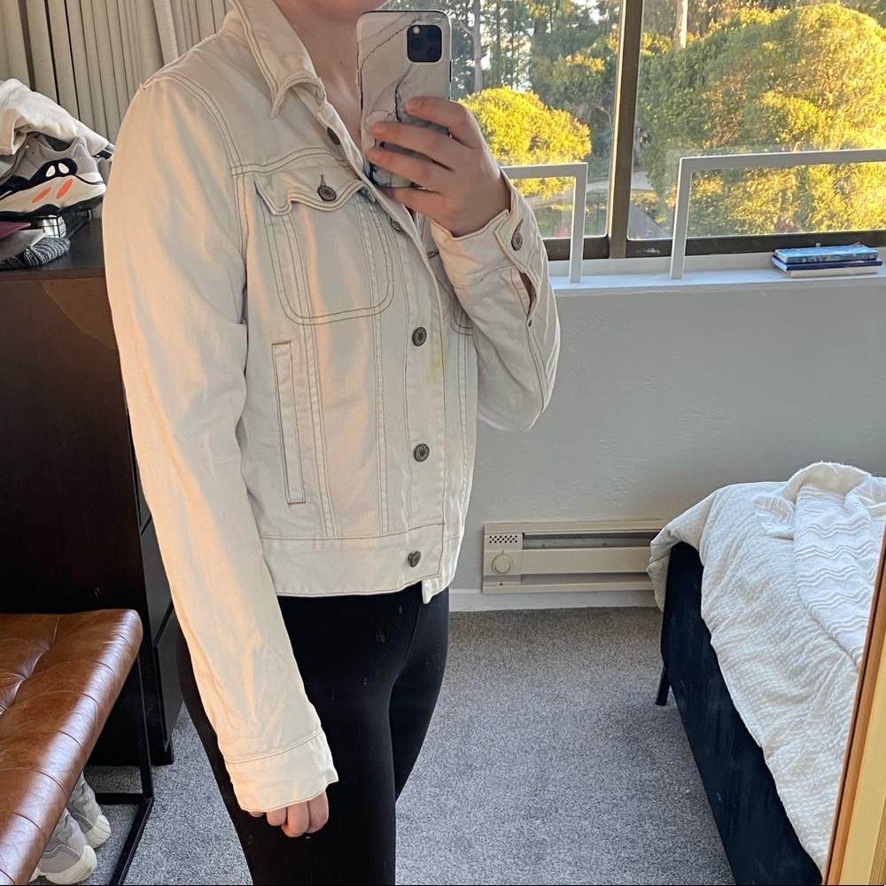 Women’s white jean jacket x Free People